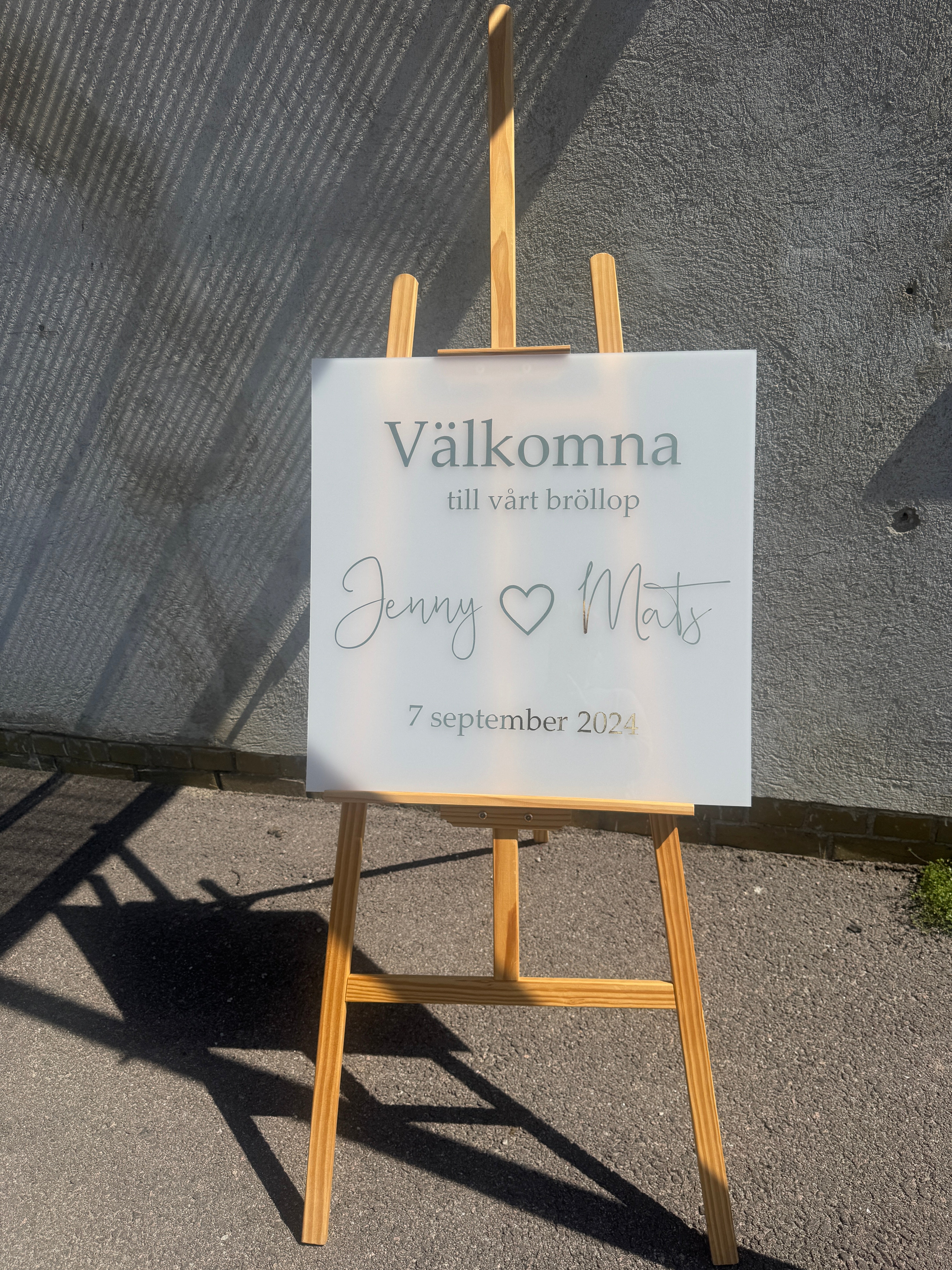 Välkomst Skylt
