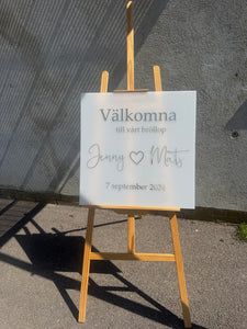 Välkomst Skylt