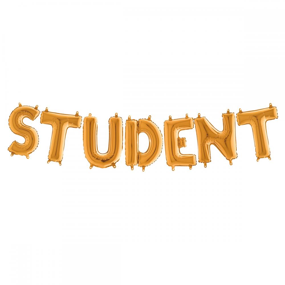 Ballonggirlang - STUDENT Guld 41 cm
