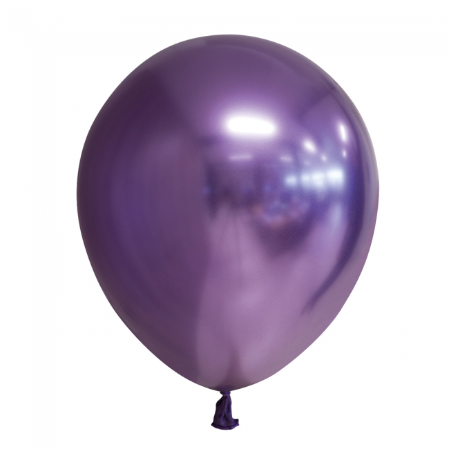 Chrome / Mirror balloons, 30cm - purple