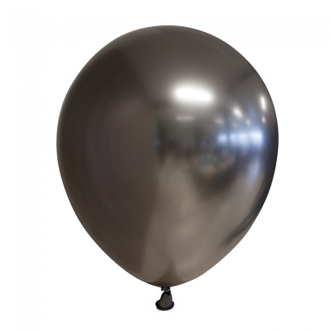 10 Chrome / Mirror balloons, 12'' - space grey