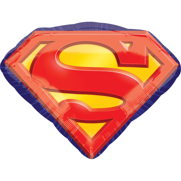 SuperShape Superman Emblem Foil Balloon P38 Packaged 66 cm x 50cm