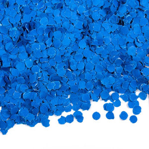 CONFETTI 100 GRAM ROUND 1CM BLUE