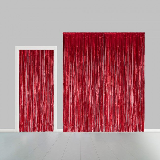 Party curtain 100x240cm - Flame Retardent - red