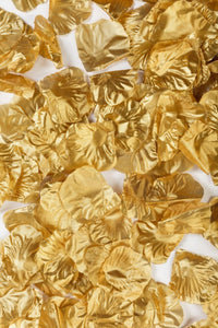 144 Rose petals metallic gold