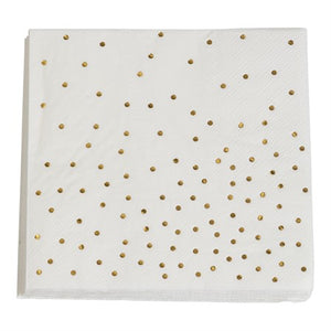 PAPER NAPKINS 33 x 33 CM DOTS GOLD 16-P