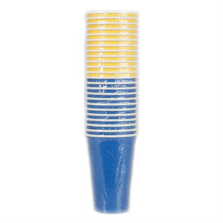 PARTY CUPS BLUE/YELLOW 24-P
