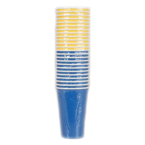 PARTY CUPS BLUE/YELLOW 24-P