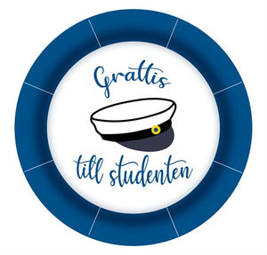 PAPER PLATE STUDENTMÖSSA 18 CM 8-P