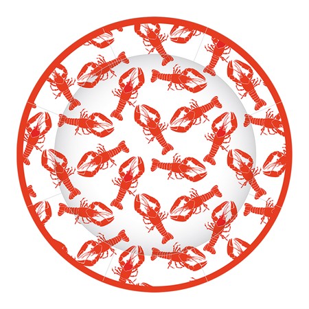 PAPER PLATE CRAYFISH 28 CM 8-P