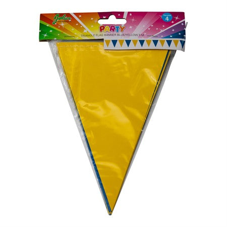 TRIANGLE FLAG BANNER BLUE YELLOW 3M