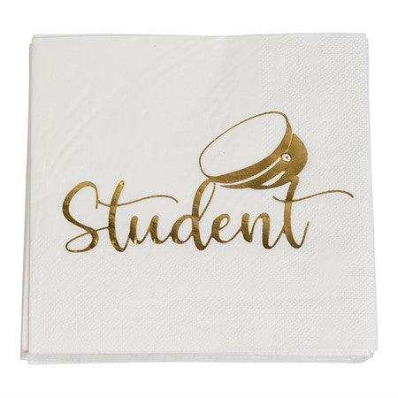 PAPER NAPKINS STUDENT GOLD 33 X 33 CM 16-P