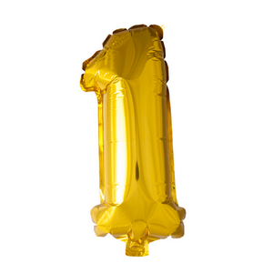 Foliesiffra "1" Guld 16"