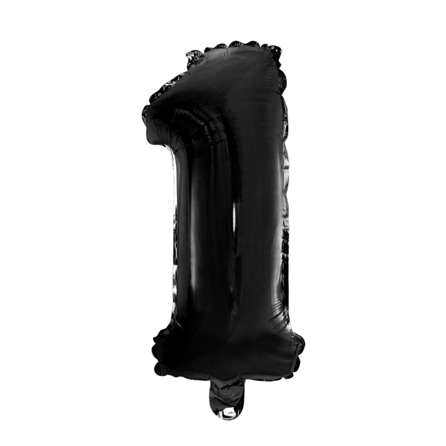 Foilballoon No. 1, 16" - black