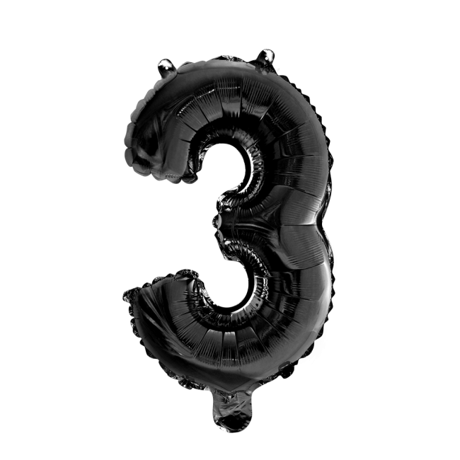 Foilballoon No. 3, 16" - black