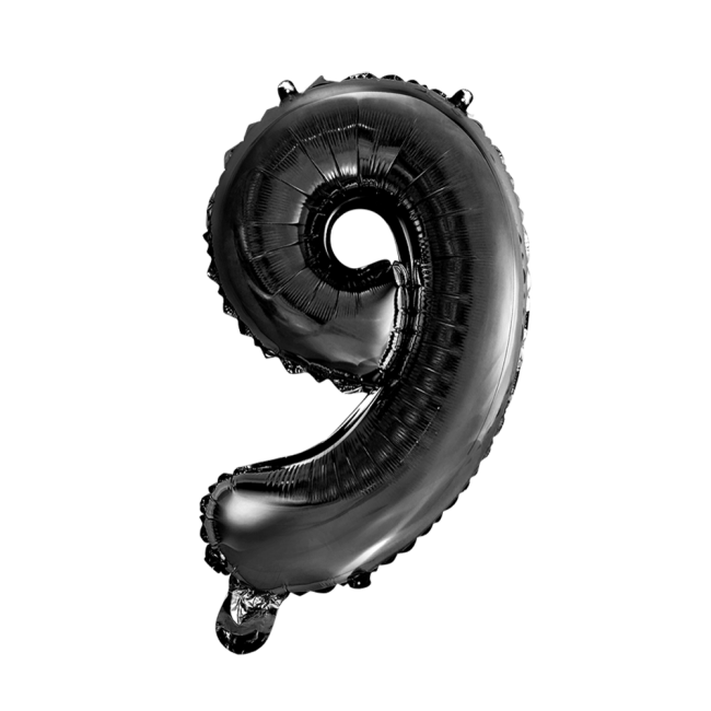 Foilballoon No. 9, 16" - black