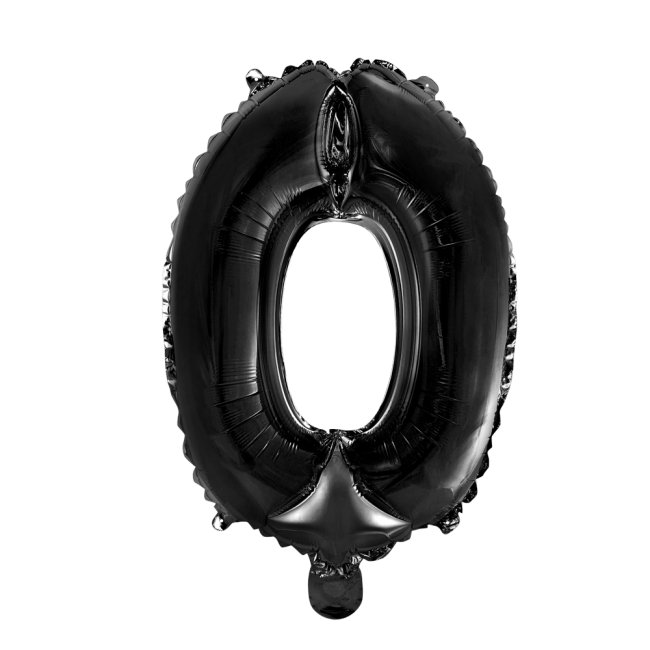 Foilballoon No. 0, 16" - black