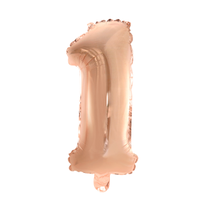 Foliesiffra "1" Roséguld 16"