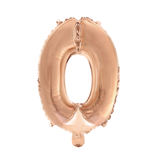 Foliesiffra "0" Roséguld 16"
