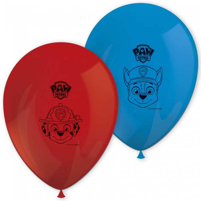 8 11 inches Printed Balloons - Paw Patrol ready for action
