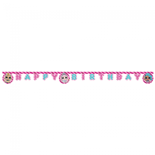 "Happy Birthday" Die-Cut Banner - LOL Glitterati