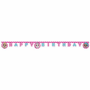 "Happy Birthday" Die-Cut Banner - LOL Glitterati