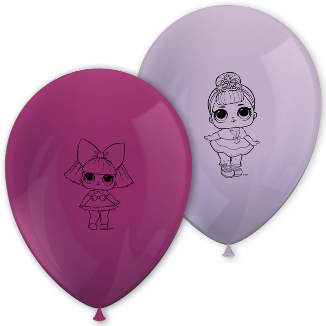 8 11 inches Printed Balloons - LOL Glitterati