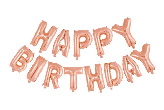 FOILBALLOON WORD 16″ ‘HAPPY BIRTHDAY’ ROSE GOLD