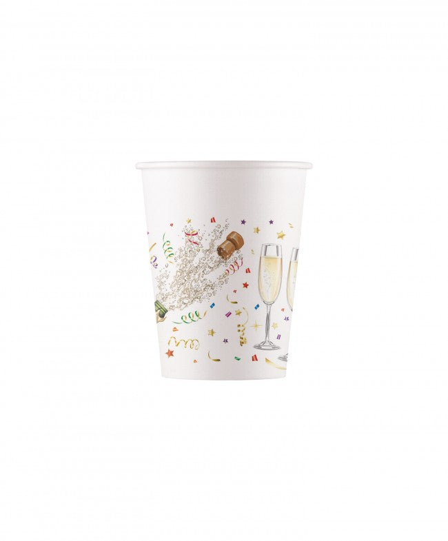 8 Paper cups 200ml - Sparkling Celebration