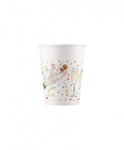 8 Paper cups 200ml - Sparkling Celebration