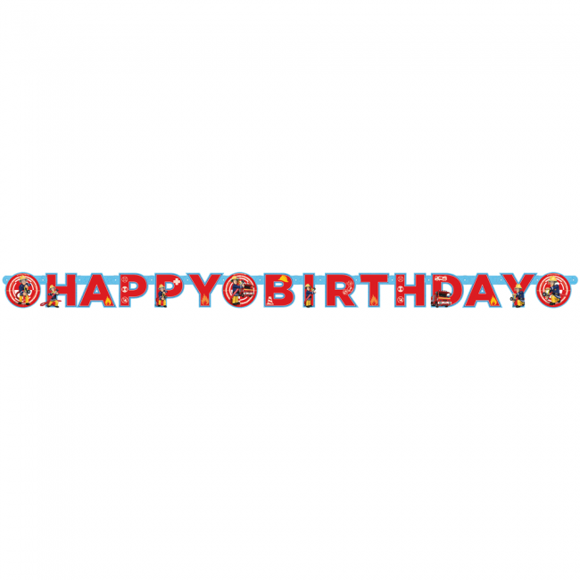 "Happy Birthday" Die-cut Banner - Brandman Sam