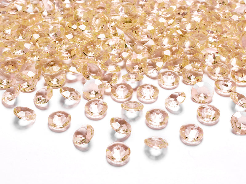 Diamond confetti, gold, 12mm (1 pkt / 100 pc.)