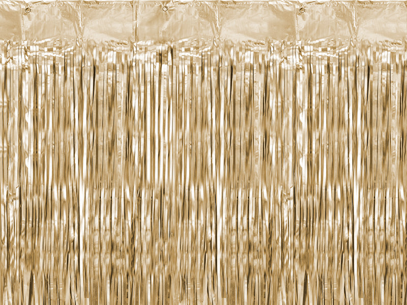 Party curtain, gold metallic, 90x250cm