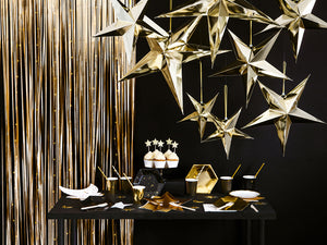 Party curtain, gold metallic, 90x250cm