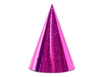 Ladda upp bild till gallerivisning, Holographic party hats, dark pink, 16cm (1 pkt / 6 pc.)
