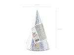 Ladda upp bild till gallerivisning, Holographic party hats, silver, 16cm (1 pkt / 6 pc.)
