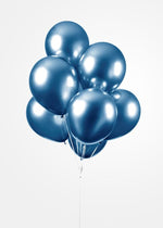 Ladda upp bild till gallerivisning, MIRROR BALLOONS 30CM BLUE
