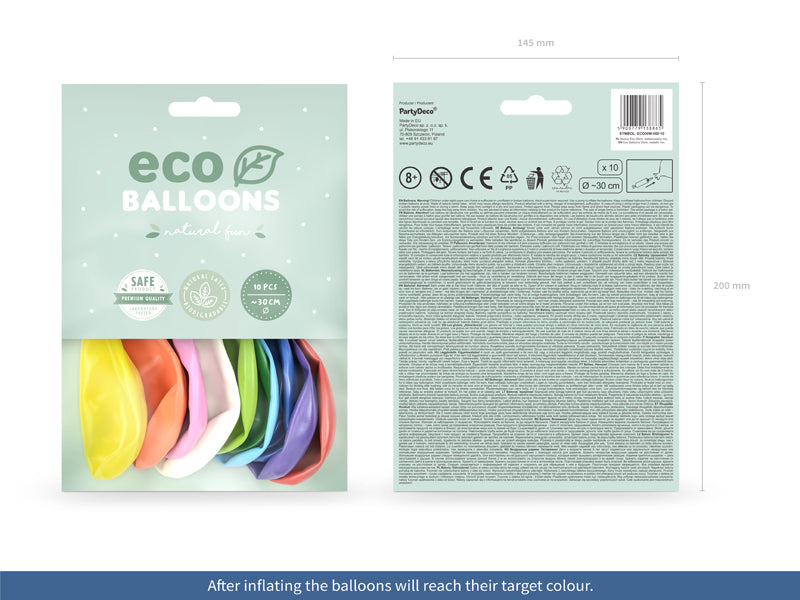 Eco Balloons 30cm metallic, mix (1 pkt / 10 pc.)