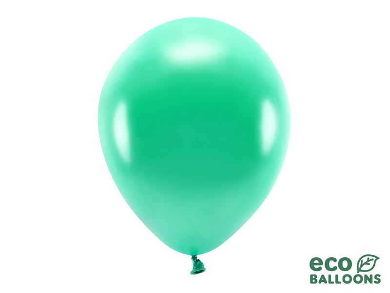 Eco Balloons 30cm metallic, green (1 pkt / 10 pc.)