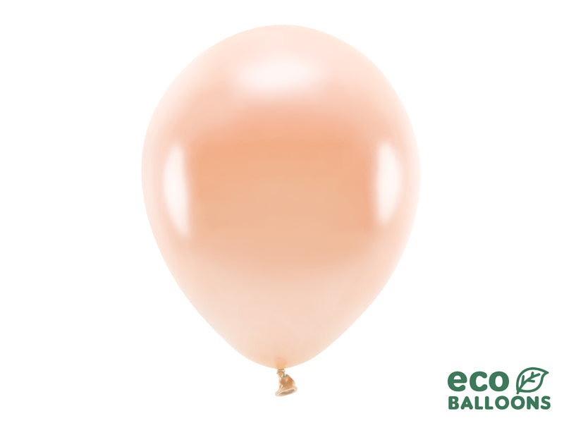 Eco Balloons 30cm metallic, peach (1 pkt / 10 pc.)