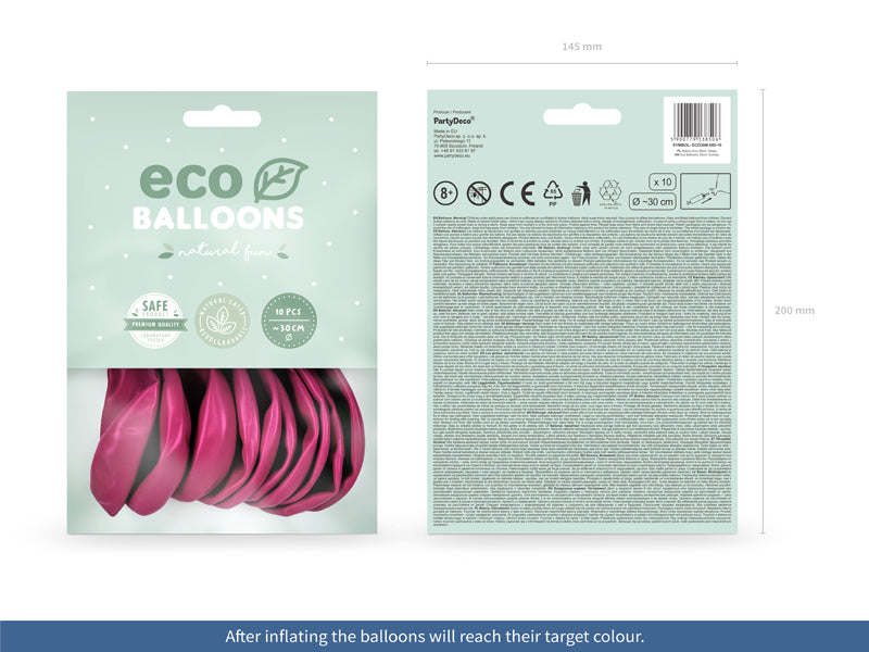 Eco Balloons 30cm metallic, fuchsia (1 pkt / 10 pc.)