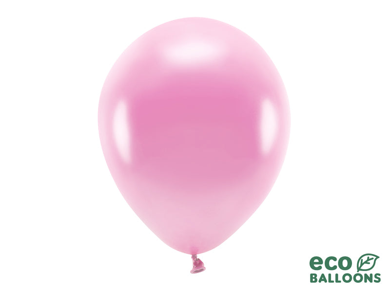 Eco Balloons 30cm metallic, pink (1 pkt / 10 pc.)