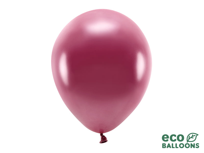 Eco Balloons 30cm metallic, deep red (1 pkt / 10 pc.)