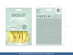 Eco Balloons 30cm metallic, light yellow (1 pkt / 10 pc.)