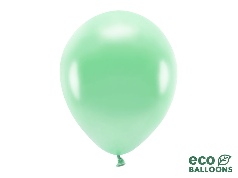 Eco Balloons 30cm metallic, mint (1 pkt / 10 pc.)