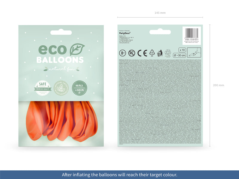Eco Balloons 30cm pastel, orange (1 pkt / 10 pc.)