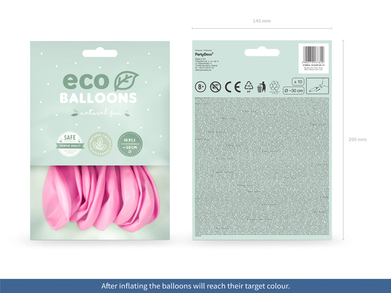 Eco Balloons 30cm pastel, pink (1 pkt / 10 pc.)