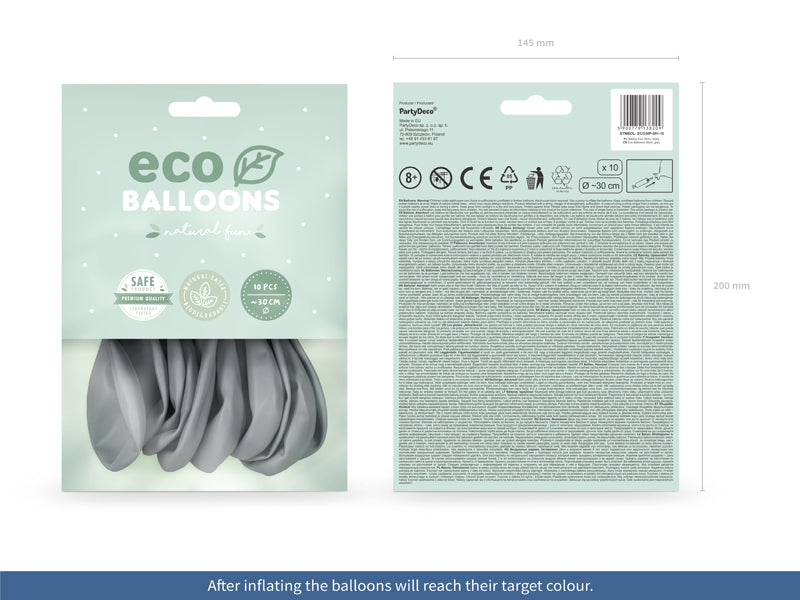 Eco Balloons 30cm pastel, grey (1 pkt / 10 pc.)