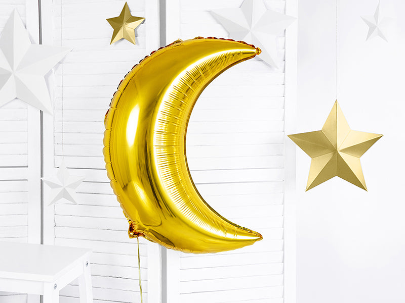 Foil balloon Moon, 60cm, gold