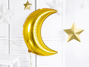 Foil balloon Moon, 60cm, gold